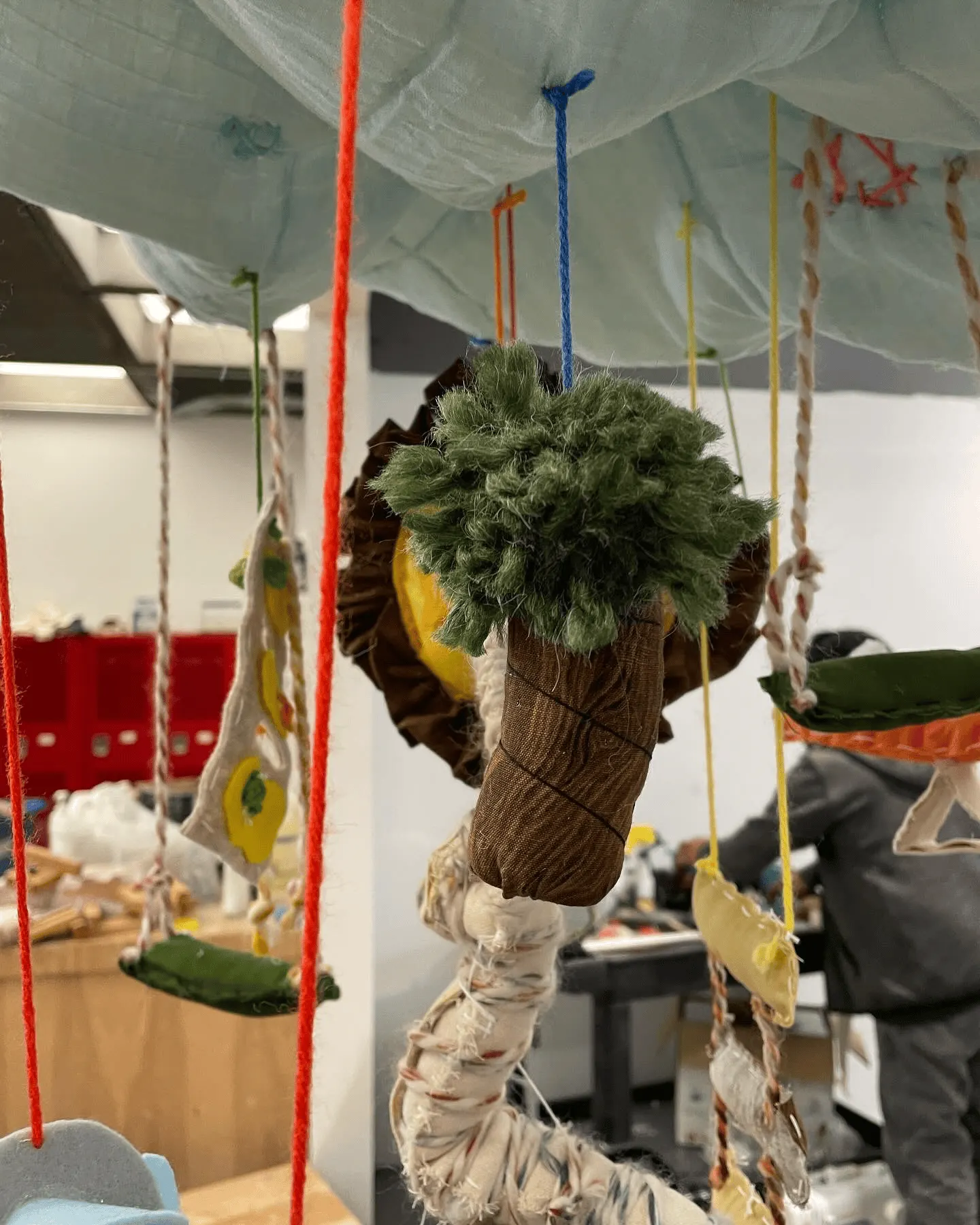 Playground (2024) by Yoon Lee, Cotton, Felt, and String — image 3 of 7