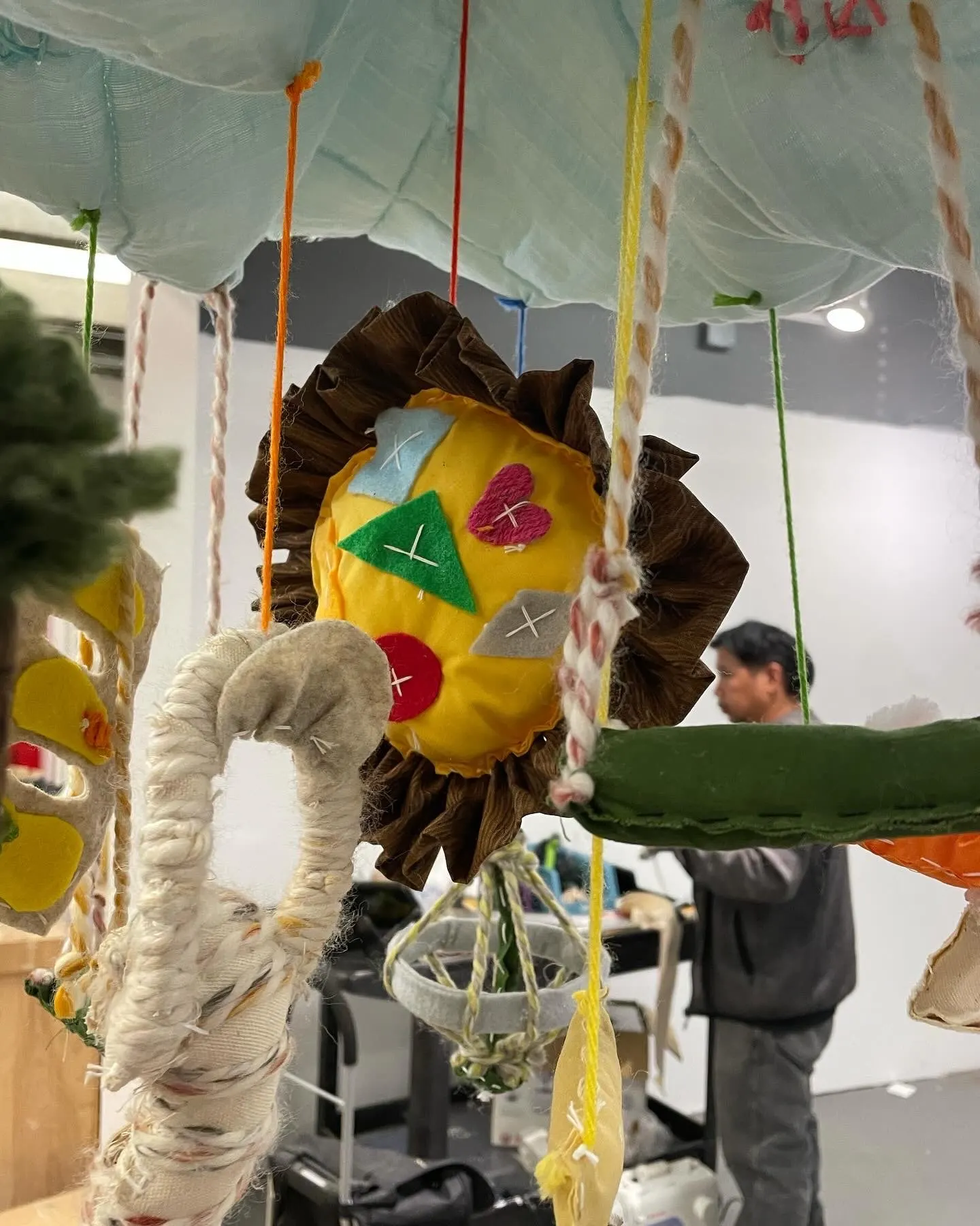 Playground (2024) by Yoon Lee, Cotton, Felt, and String — image 4 of 7