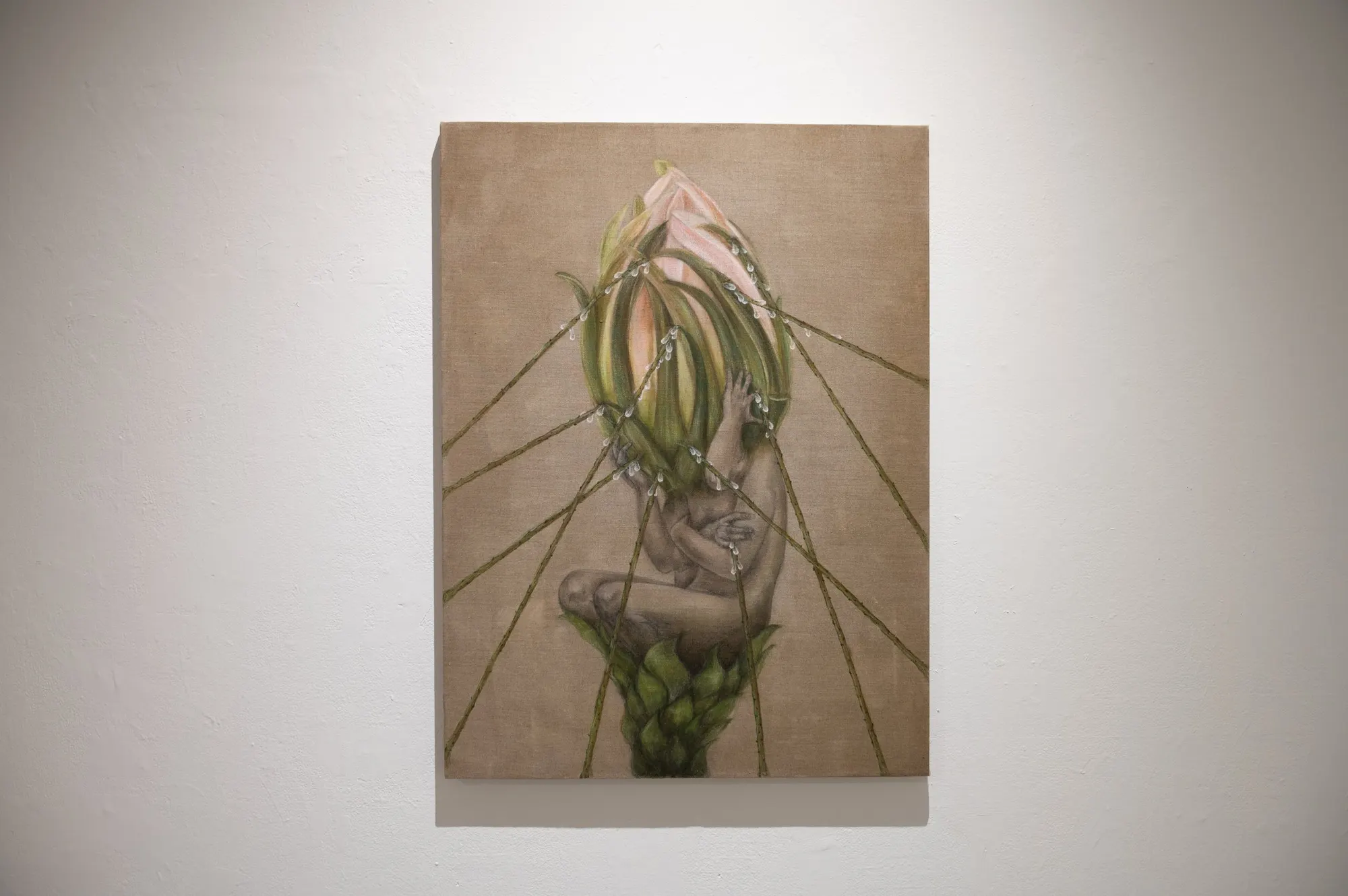 Untitled (2025) by Yoon Lee, Acrylics, Charcoal, and Color Pencils on Linen — image 1 of 5