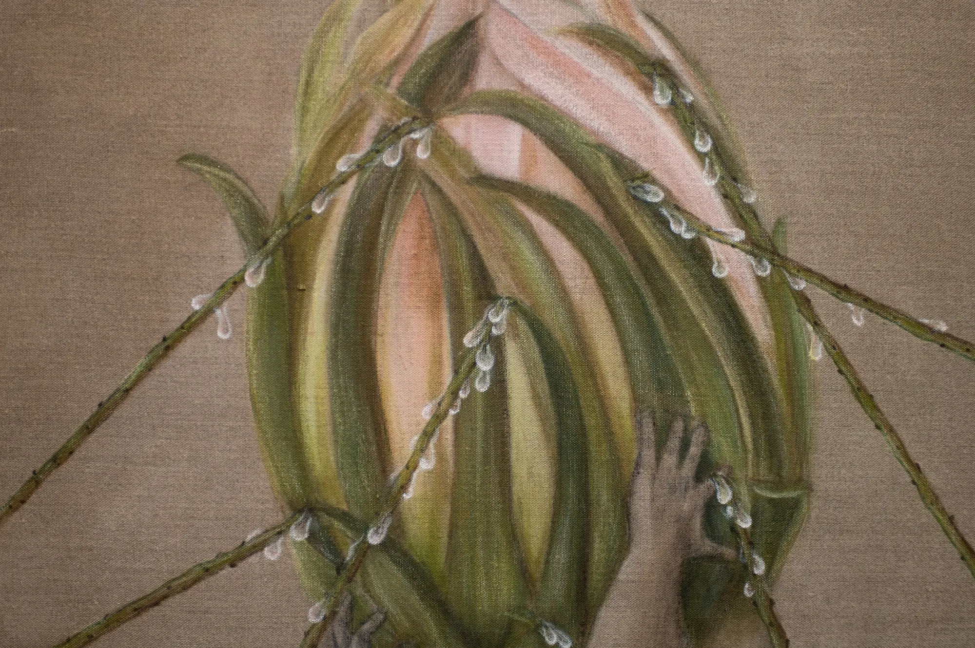 Untitled (2025) by Yoon Lee, Acrylics, Charcoal, and Color Pencils on Linen — image 2 of 5
