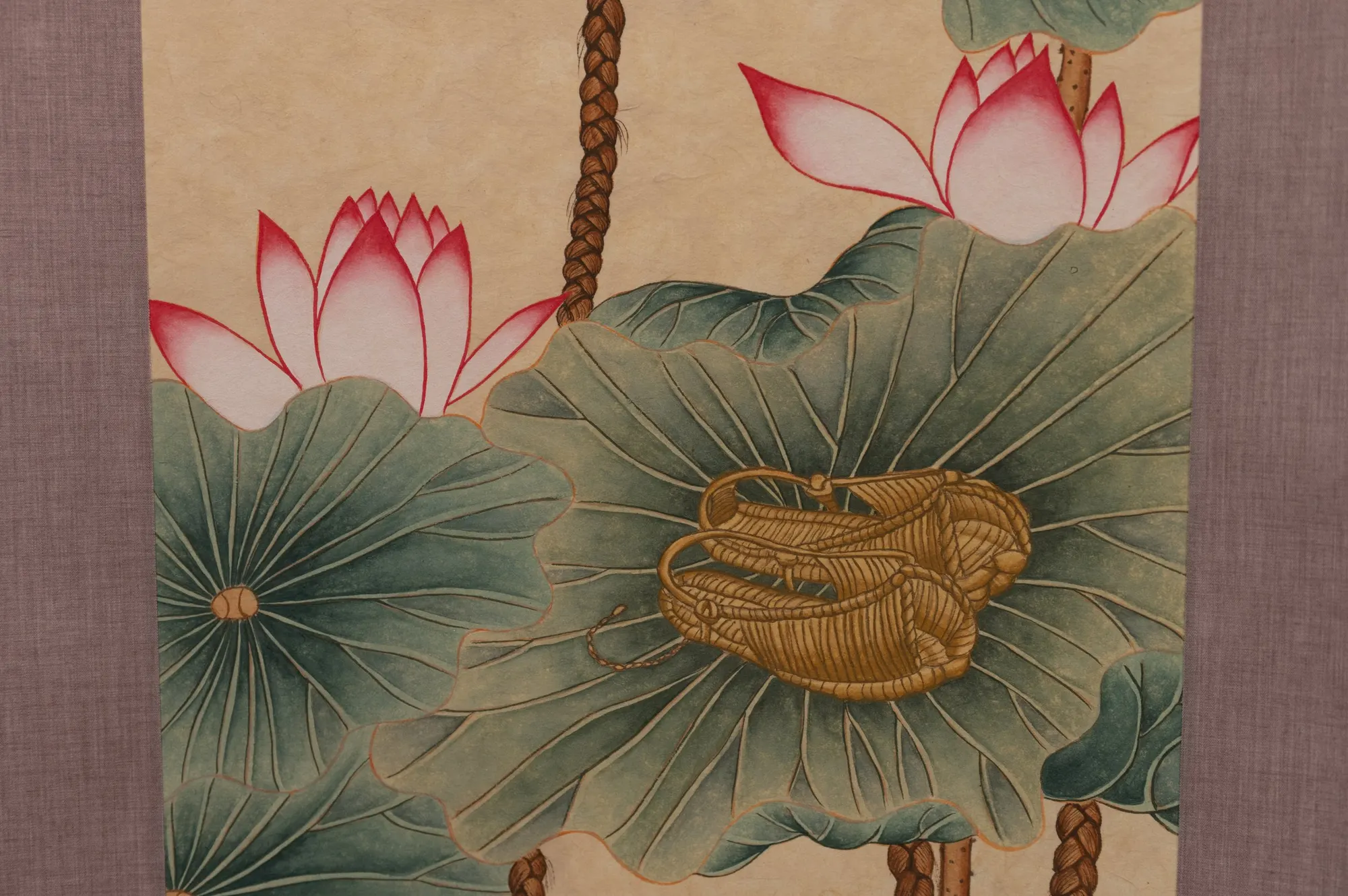 Did I Jump, or Was I Pushed to be a Filial Daughter?, 2025, Korean Pigment on Korean Mulberry Paper, 15 x 58 in each — view 2 of 7
