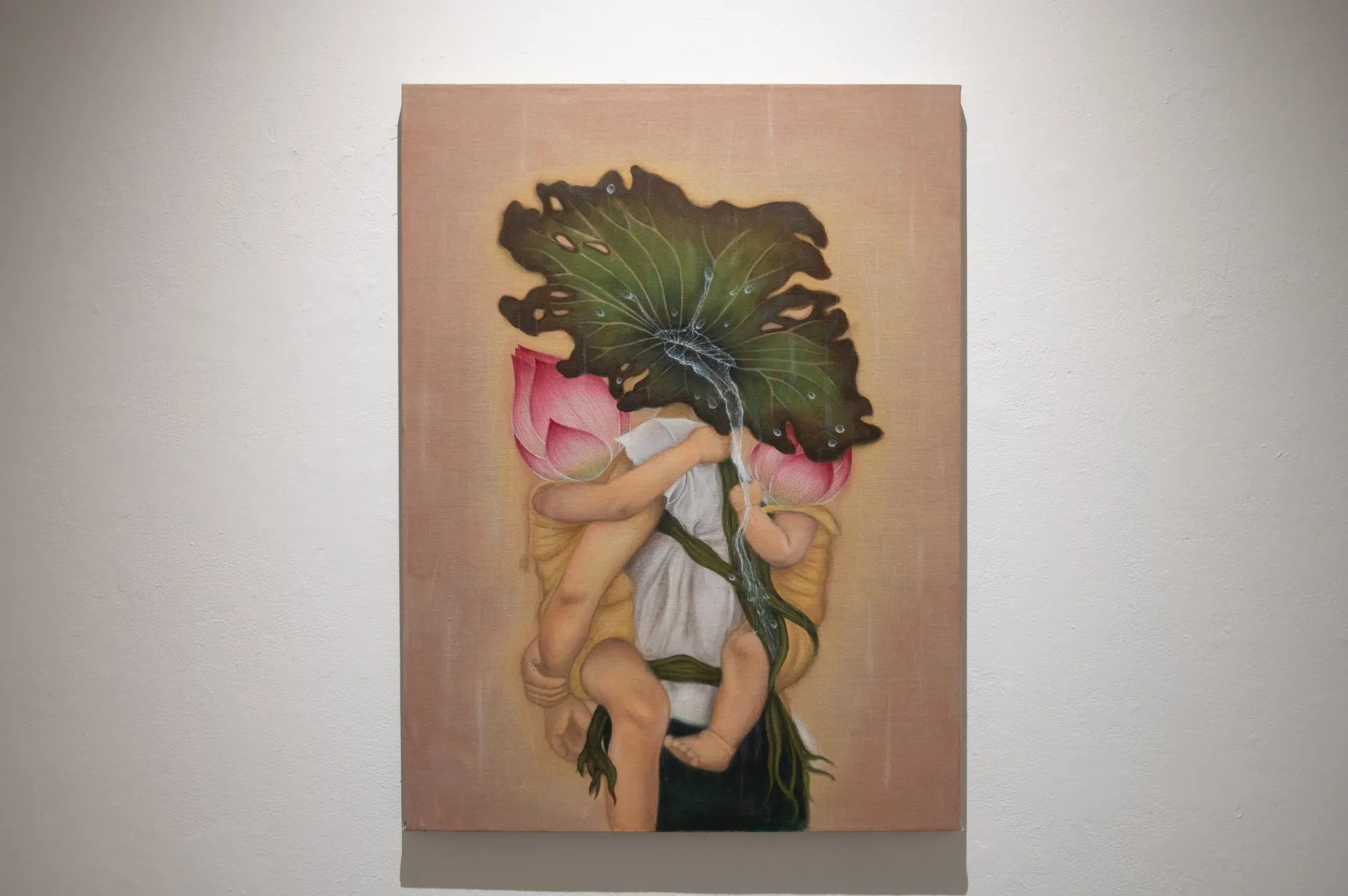 Untitled (2025) by Yoon Lee, Acrylics, Charcoal, and Color Pencils on Linen — image 1 of 3