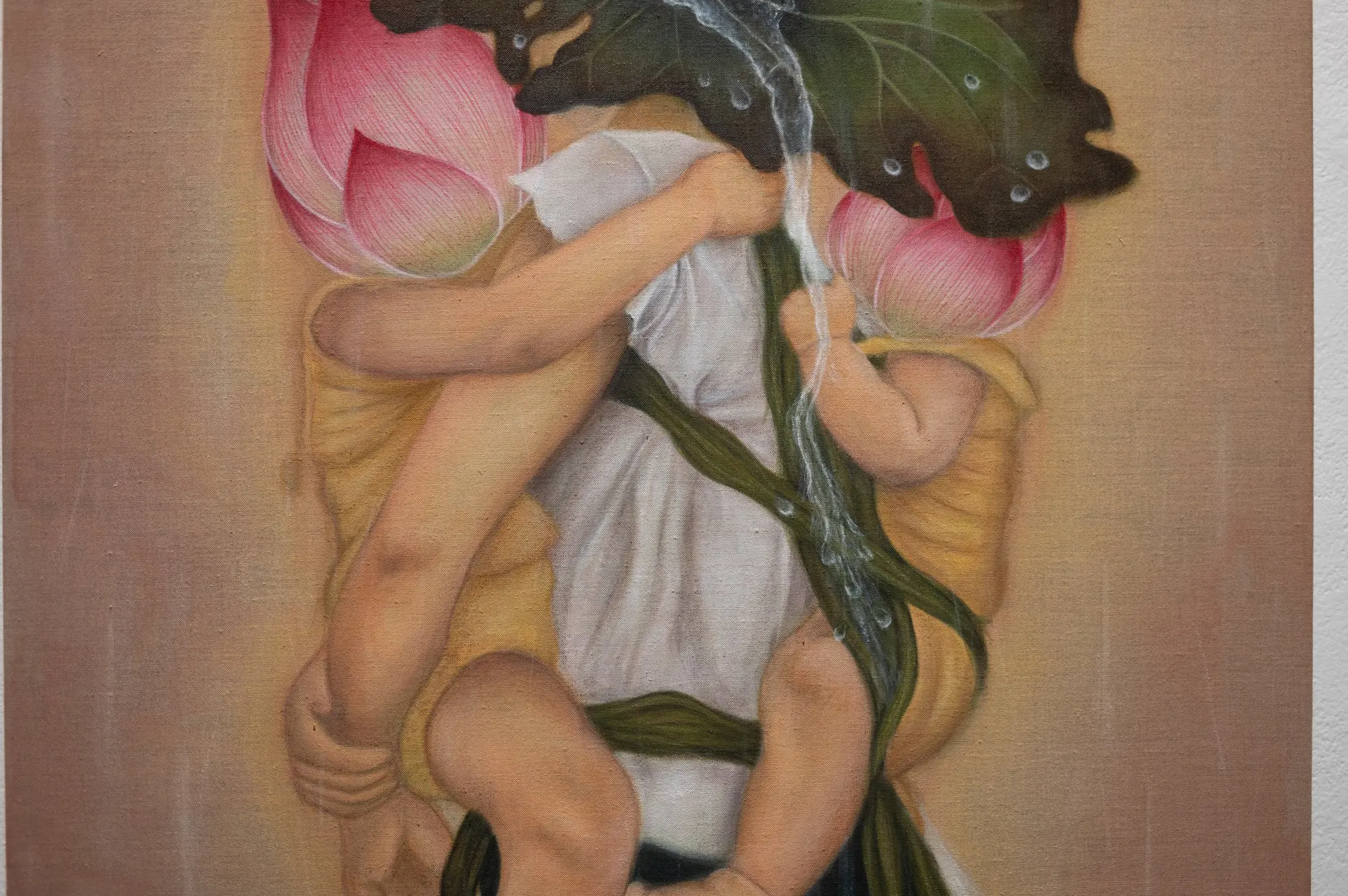 Untitled (2025) by Yoon Lee, Acrylics, Charcoal, and Color Pencils on Linen — image 3 of 3