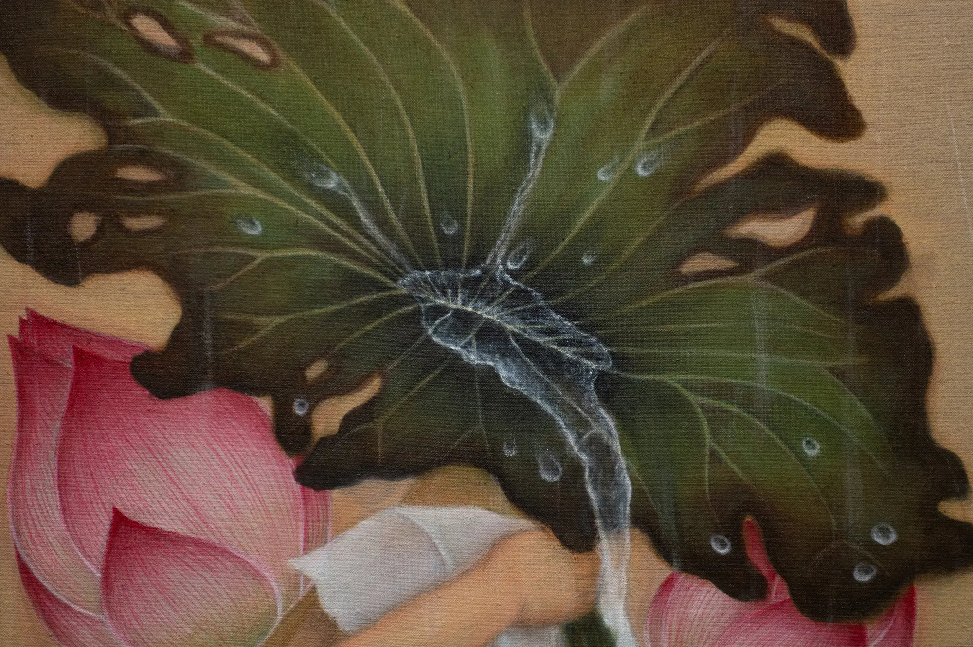 Untitled (2025) by Yoon Lee, Acrylics, Charcoal, and Color Pencils on Linen — image 2 of 3