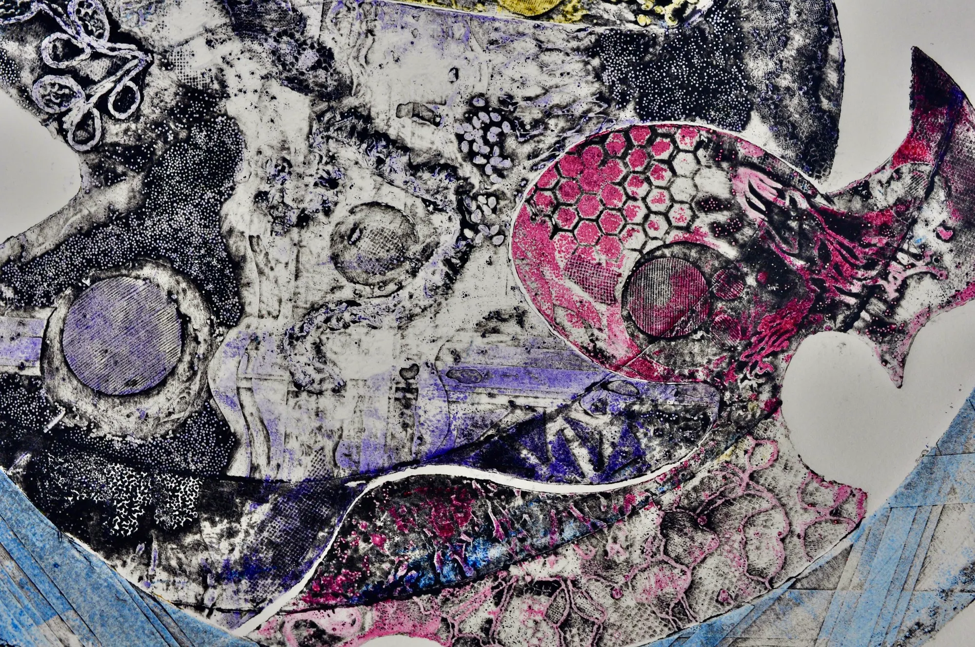 Breakaway (2023) by Yoon Lee, Collagraph on Rives BFK paper. Chine-colle. — image 4 of 7