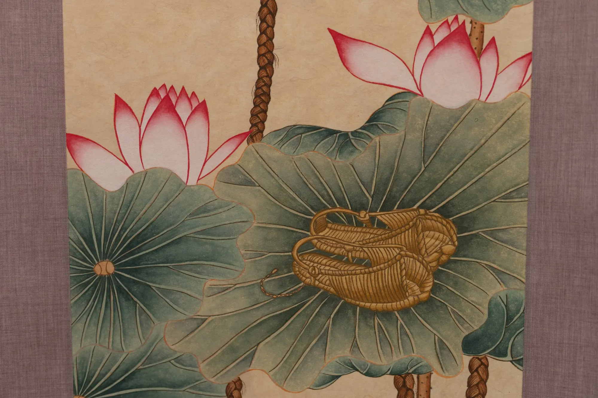 Did I jump, or was I pushed to be a filial daughter? (2025) by Yoon Lee, Korean Pigment on Korean Mulberry Paper — image 2 of 5