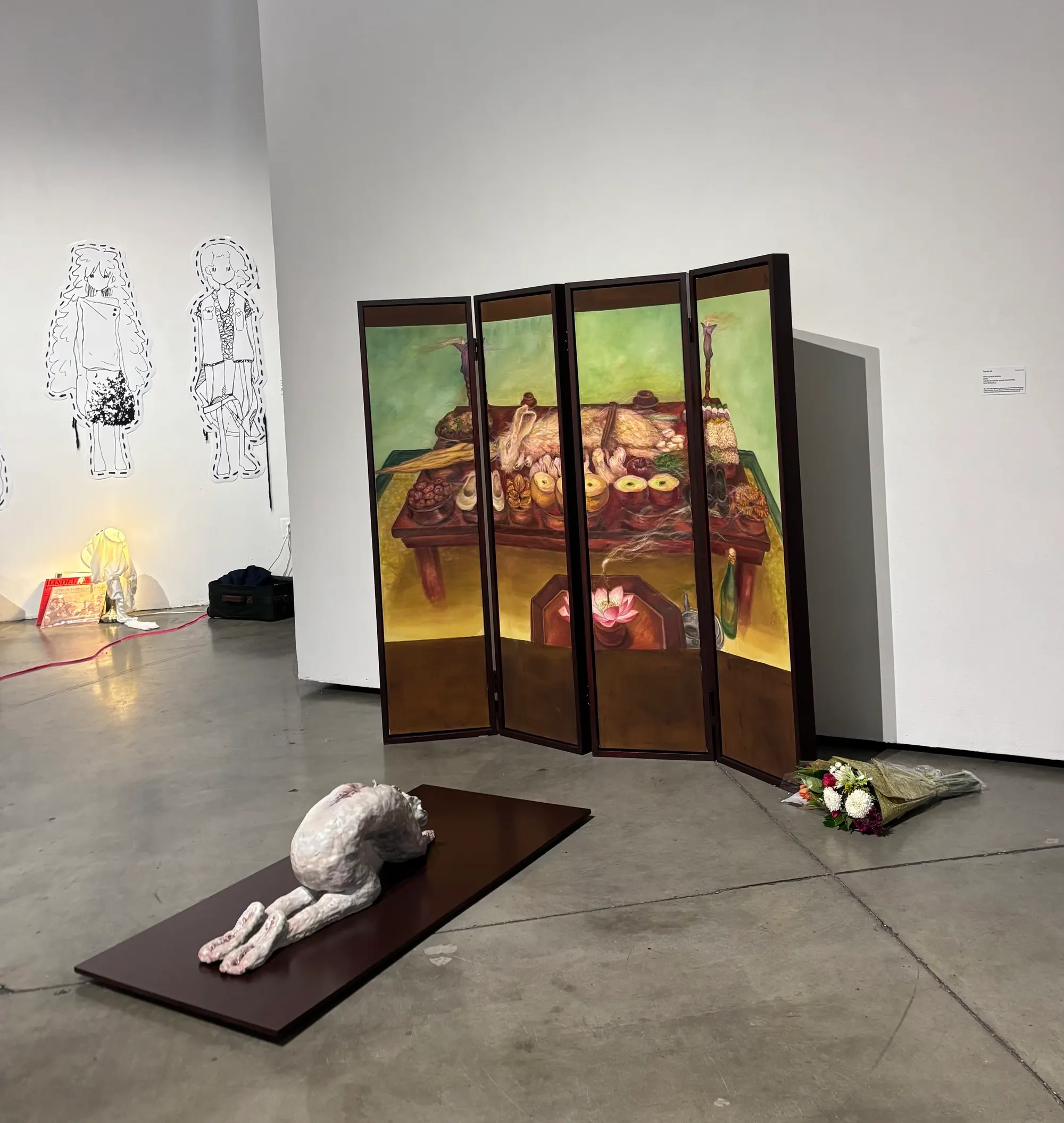 What Carries Behind (2026) by Yoon Lee, Acrylic on canvas, wood, and ceramic — image 6 of 6