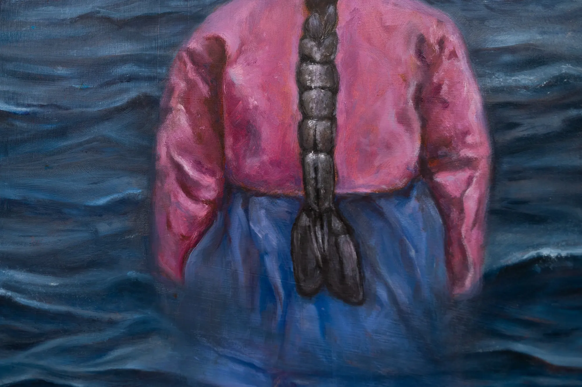 Blue Tears (2025) by Yoon Lee, Oil on Wood — image 3 of 6