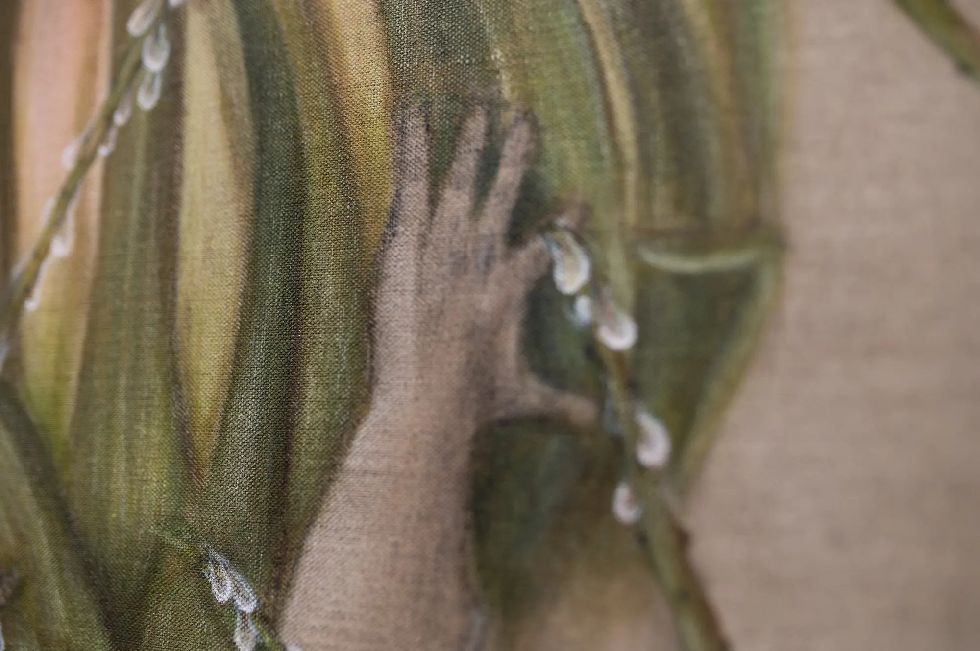 Untitled 2025 Acrylics, Charcoal, and Color Pencils on Linen 30 x 40 in — view 6 of 7