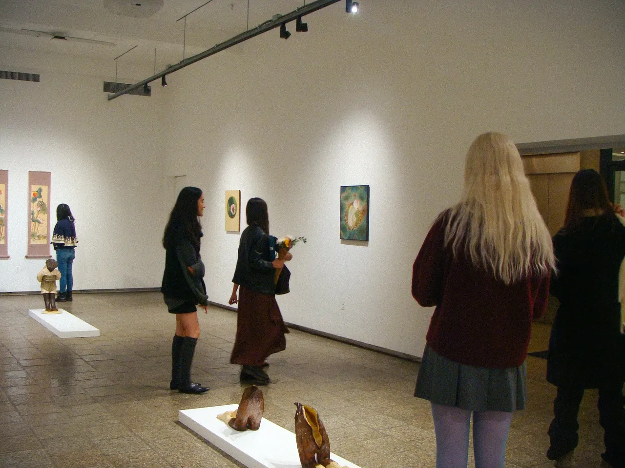 Yoon Lee at an exhibition opening